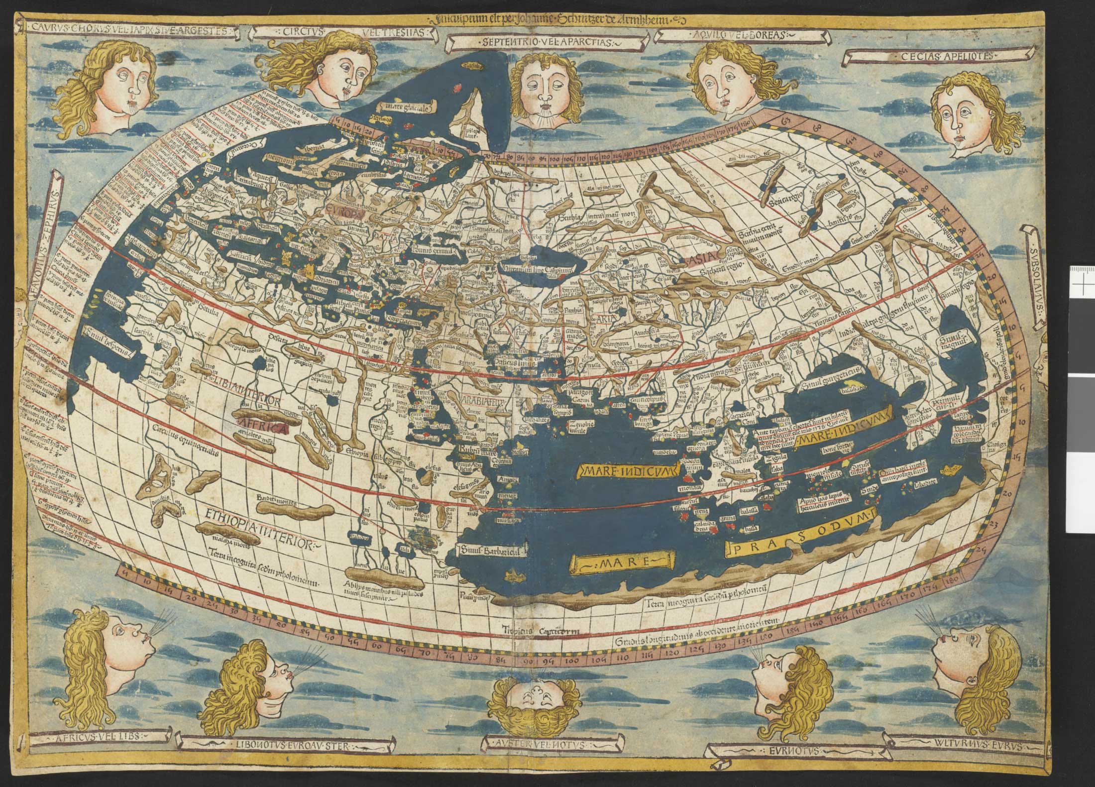 Ulm Ptolemy world map, Author: Ptolemy, active 2nd century cartographer ...